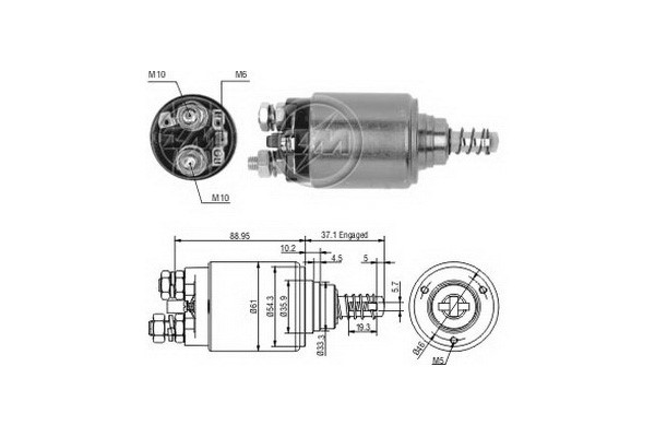 Magnetswitch, startmotor 24V
