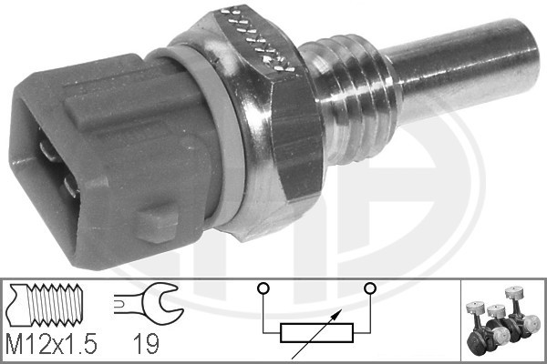 Sensor, kylvätsketemperatur