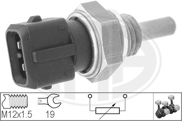 Sensor, kylvätsketemperatur
