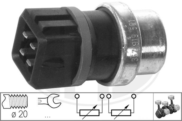 Sensor, kylvätsketemperatur