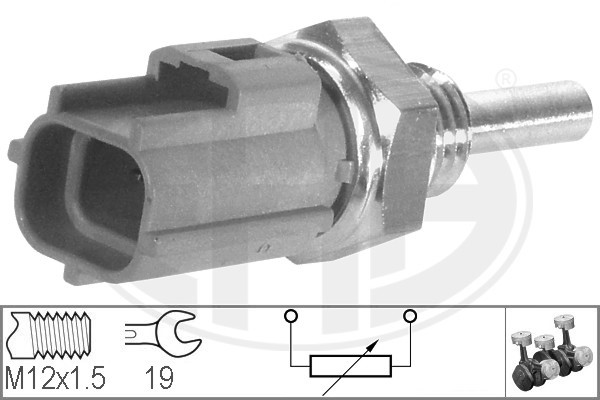 Sensor, kylvätsketemperatur