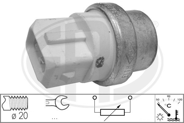 Sensor, kylvätsketemperatur