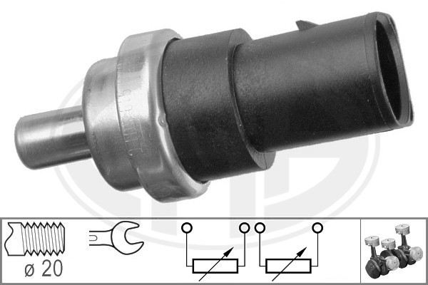 Sensor, kylvätsketemperatur
