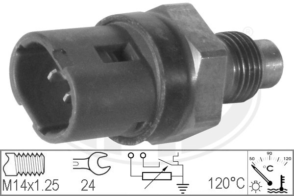Sensor, kylvätsketemperatur