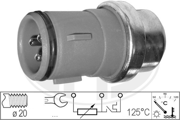 Sensor, kylvätsketemperatur