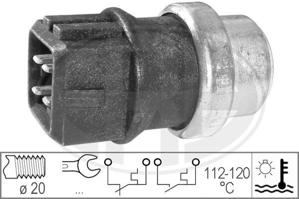 Temperaturswitch, kylarfläkt