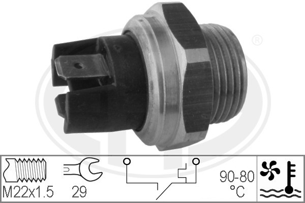 Temperaturswitch, kylarfläkt