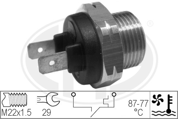 Temperaturswitch, kylarfläkt