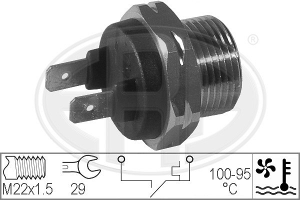 Temperaturswitch, kylarfläkt