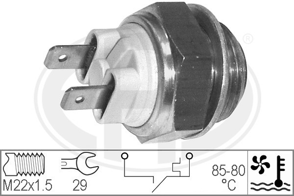 Temperaturswitch, kylarfläkt