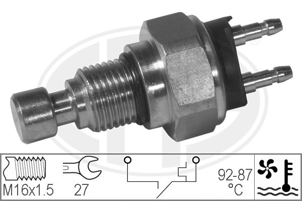 Temperaturswitch, kylarfläkt