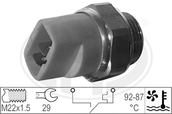 Temperaturswitch, kylarfläkt