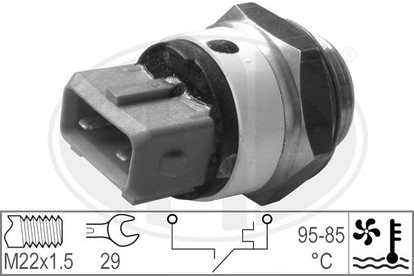 Temperaturswitch, kylarfläkt