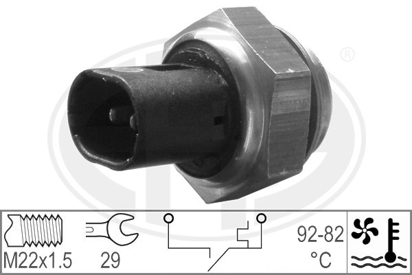 Temperaturswitch, kylarfläkt