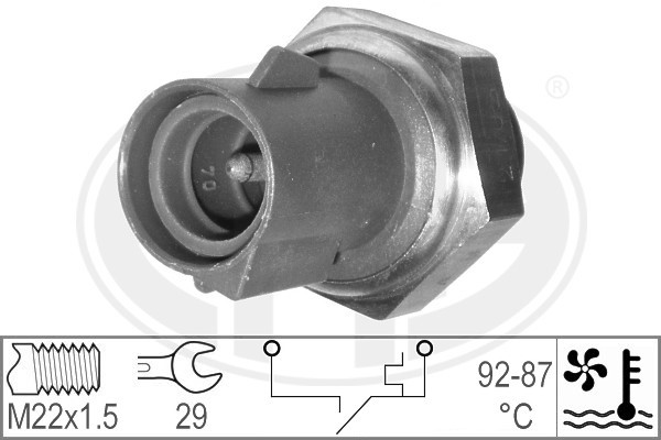 Temperaturswitch, kylarfläkt