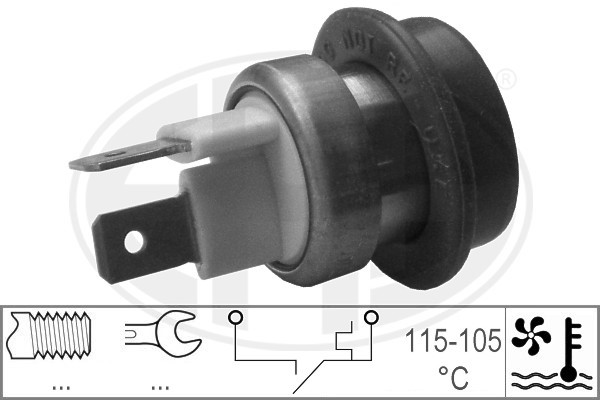 Temperaturswitch, kylarfläkt