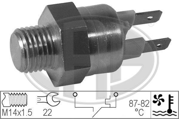 Temperaturswitch, kylarfläkt