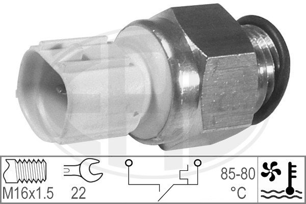Temperaturswitch, kylarfläkt