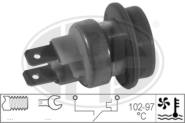 Temperaturswitch, kylarfläkt