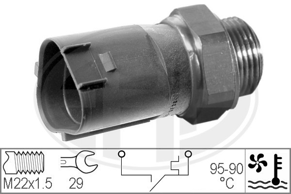Temperaturswitch, kylarfläkt