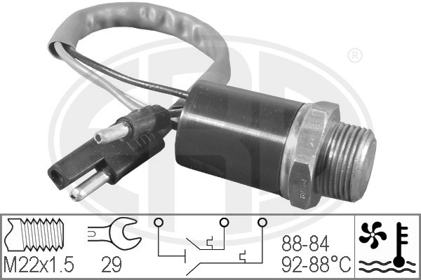 Temperaturswitch, kylarfläkt