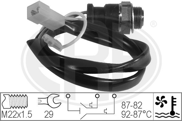 Temperaturswitch, kylarfläkt