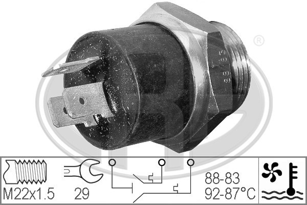 Temperaturswitch, kylarfläkt Temperaturswitch, kylarfläkt