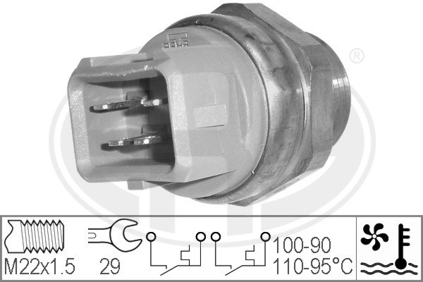 Temperaturswitch, kylarfläkt