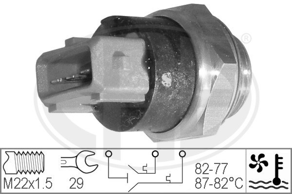 Temperaturswitch, kylarfläkt