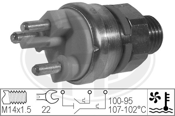 Temperaturswitch, kylarfläkt