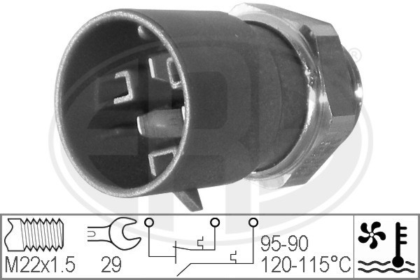Temperaturswitch, kylarfläkt