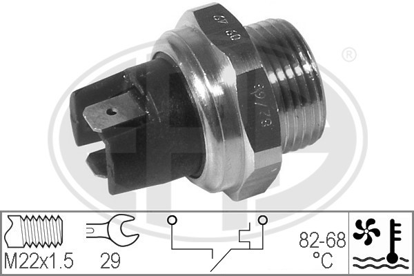 Temperaturswitch, kylarfläkt