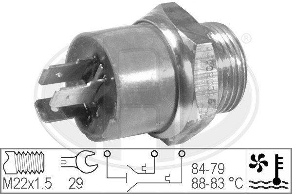 Temperaturswitch, kylarfläkt