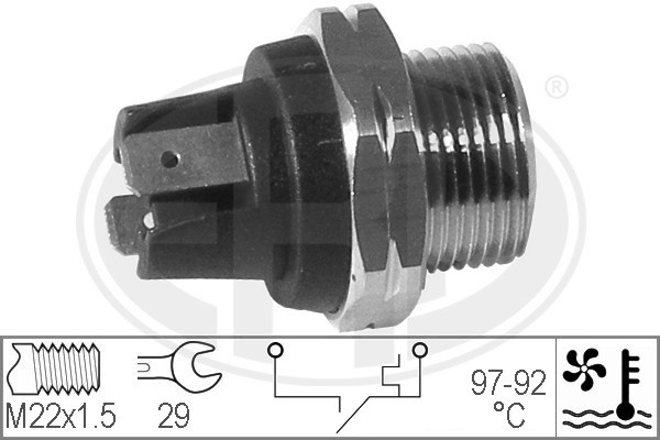 Temperaturswitch, kylarfläkt