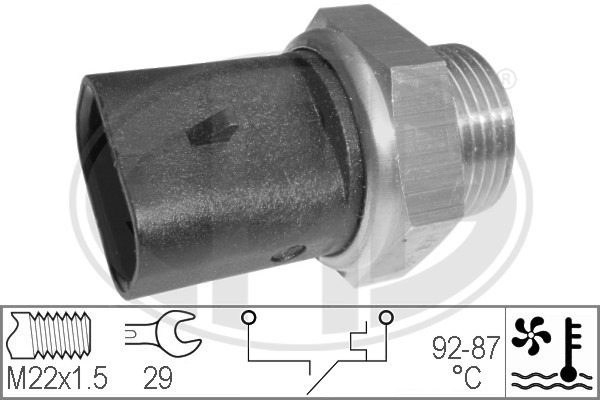 Temperaturswitch, kylarfläkt