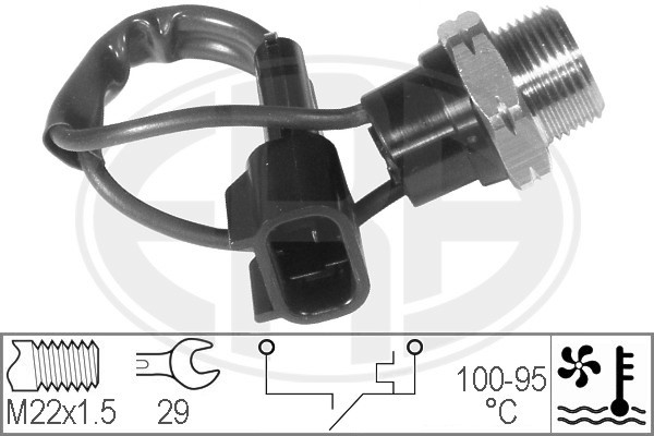 Temperaturswitch, kylarfläkt