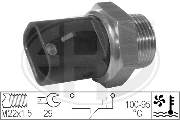 Temperaturswitch, kylarfläkt
