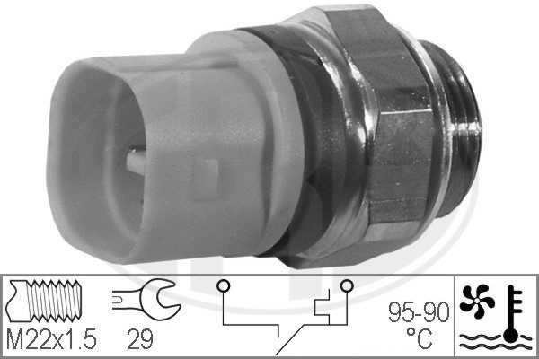 Temperaturswitch, kylarfläkt