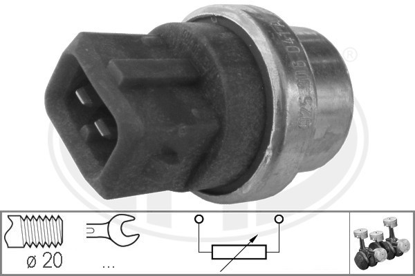 Sensor, kylvätsketemperatur