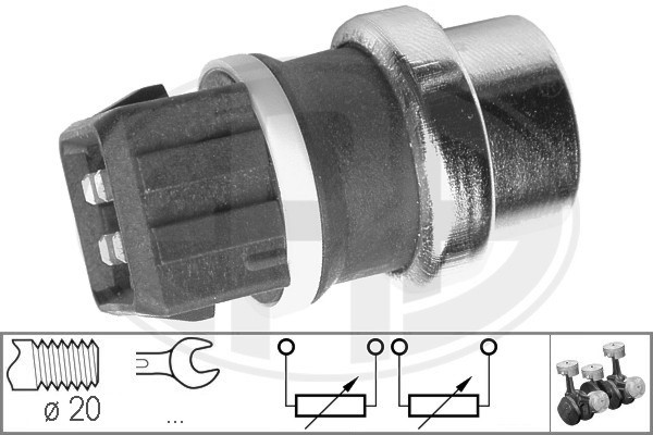 Sensor, kylvätsketemperatur