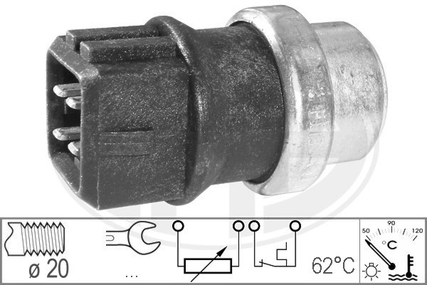 Sensor, kylvätsketemperatur