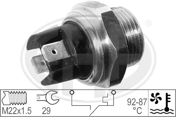 Temperaturswitch, kylarfläkt