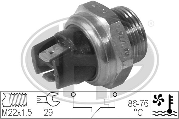 Temperaturswitch, kylarfläkt