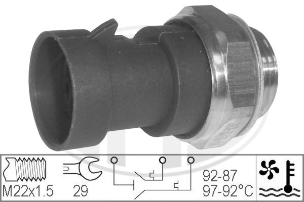 Temperaturswitch, kylarfläkt