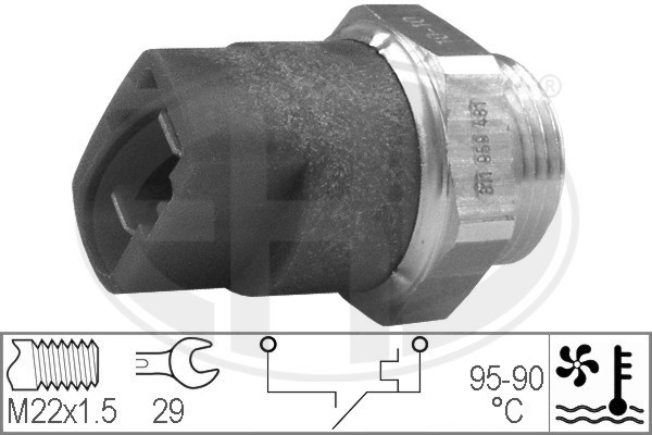 Temperaturswitch, kylarfläkt