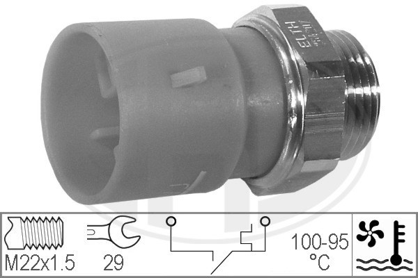 Temperaturswitch, kylarfläkt