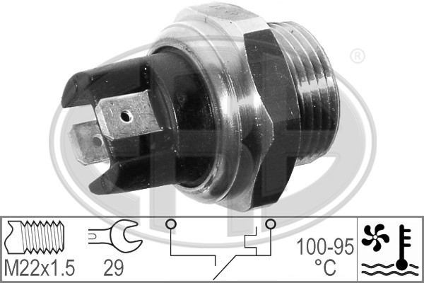 Temperaturswitch, kylarfläkt