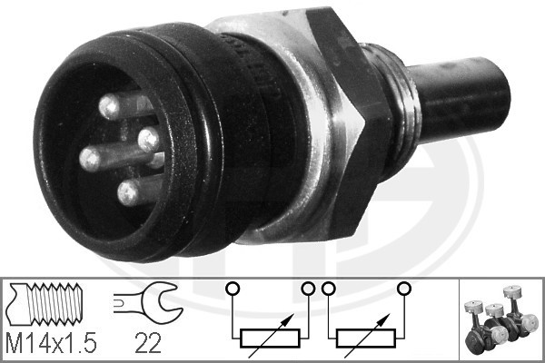 Sensor, kylvätsketemperatur