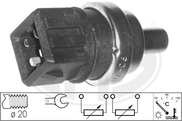 Sensor, kylvätsketemperatur