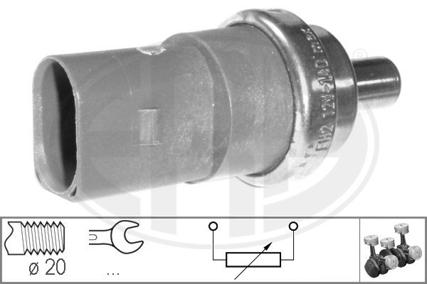 Sensor, kylvätsketemperatur